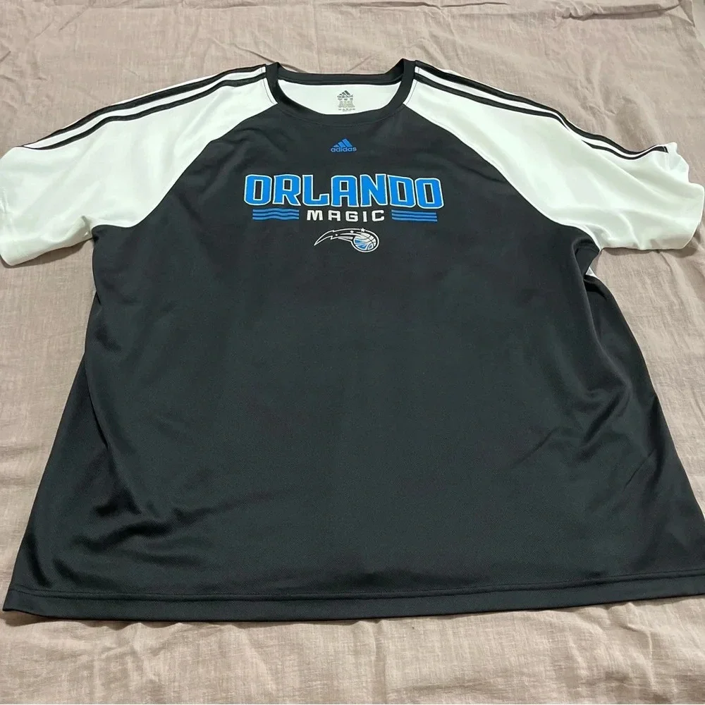 Adidas Orlando Magic Jersey material Tee Shirt Size XXL Basketball NBA Sportwear
